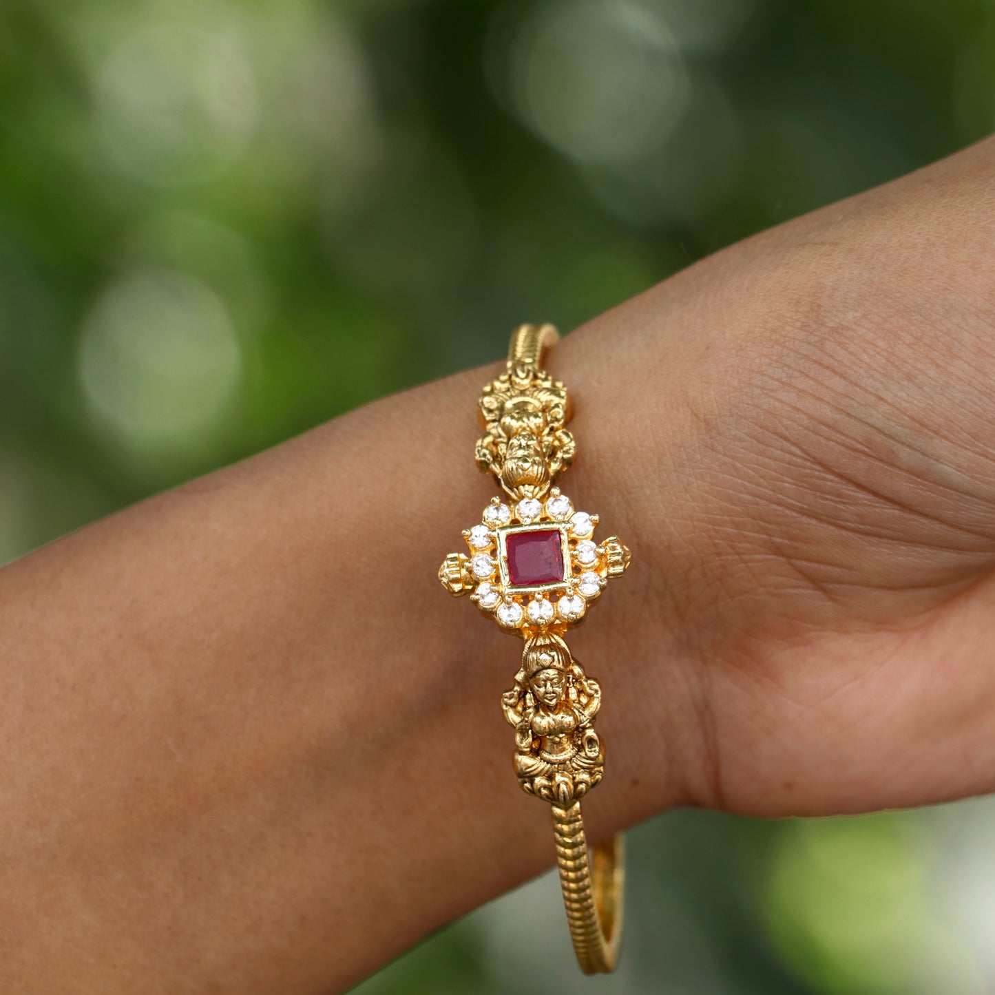 Rivaayat Gold Finish Kada Bangles