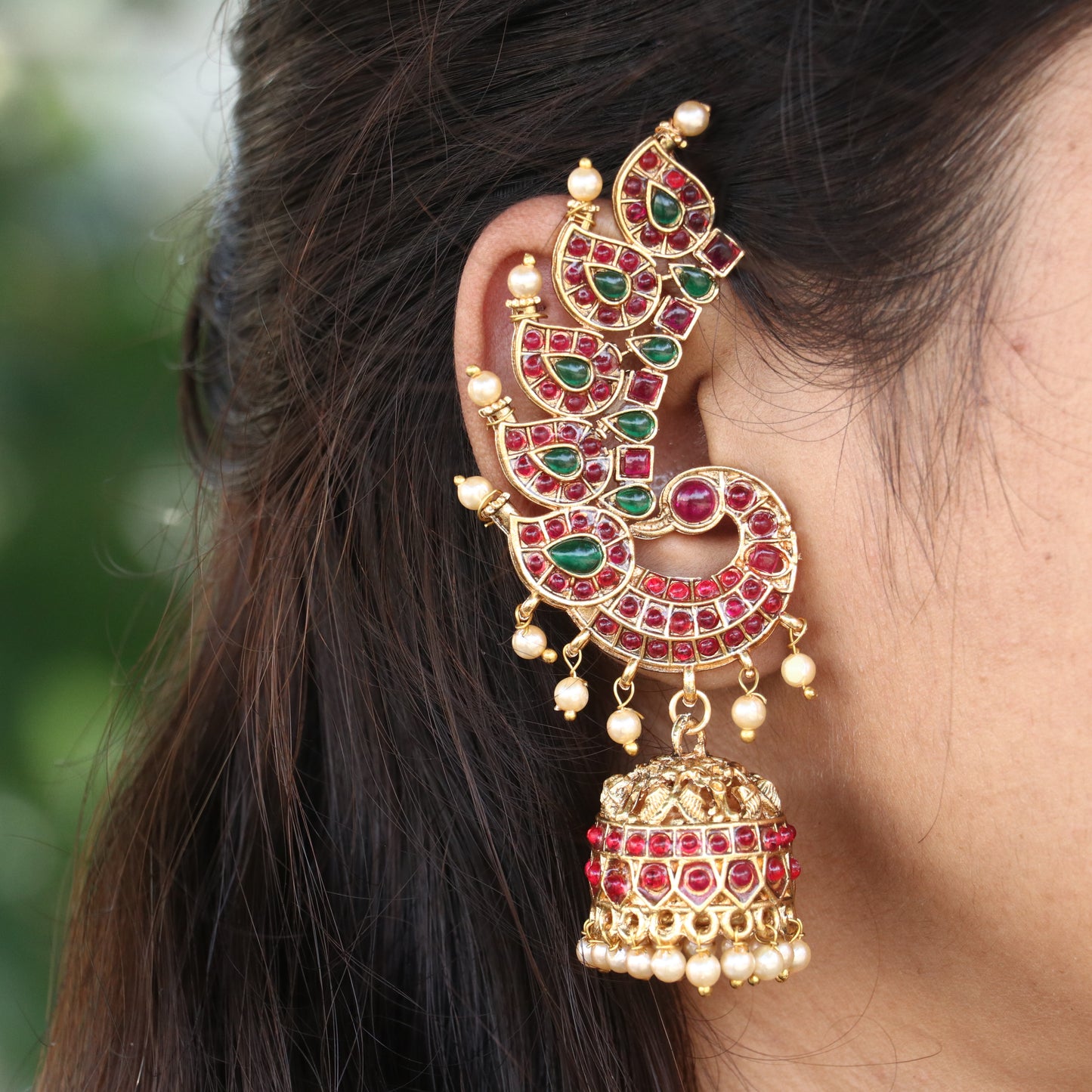 Rajwada Radiance Ear-Cuff Earrings