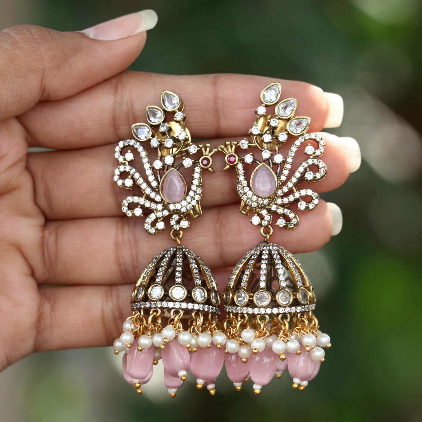 Peacock Designer Jhumka Earrings