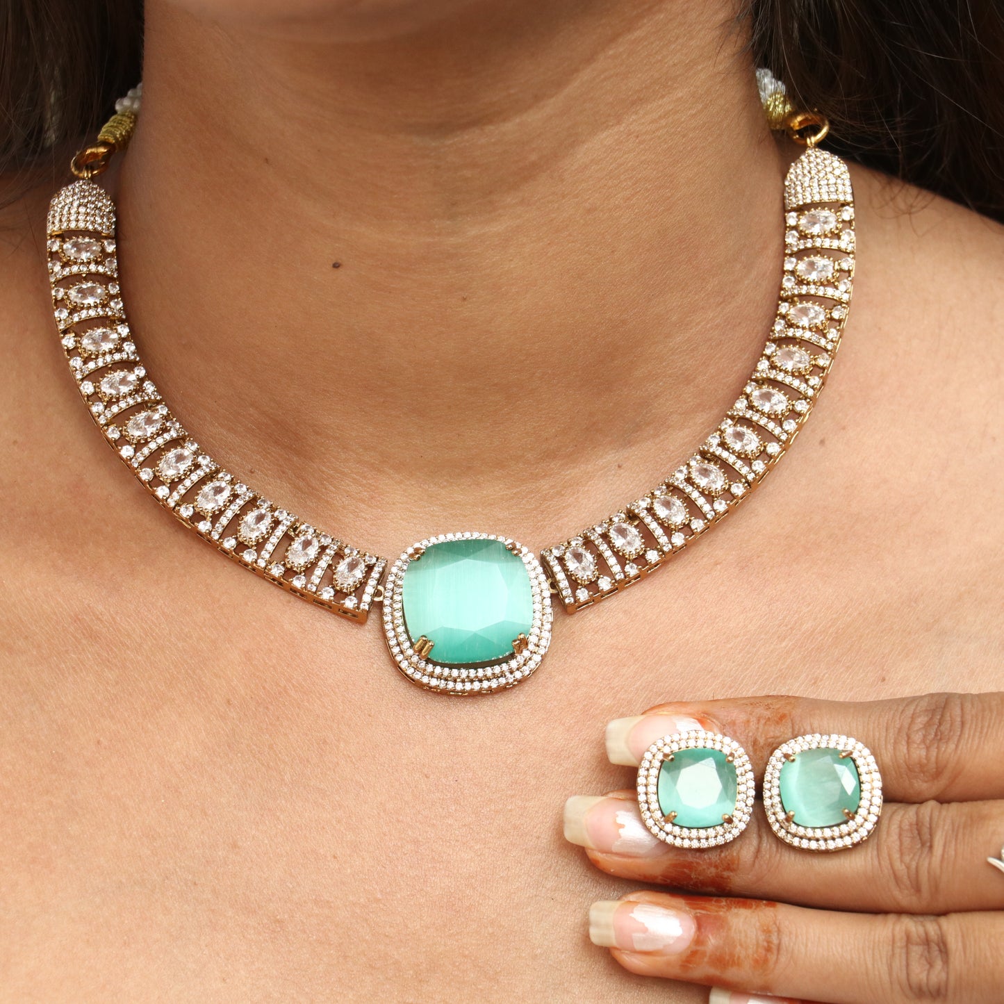 Zevah Premium AD Necklace - Colors Available