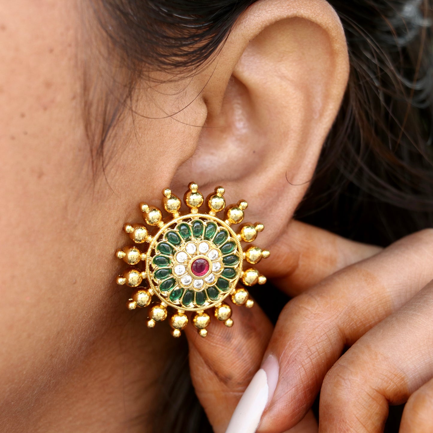 Sri Chakra Thodu studs