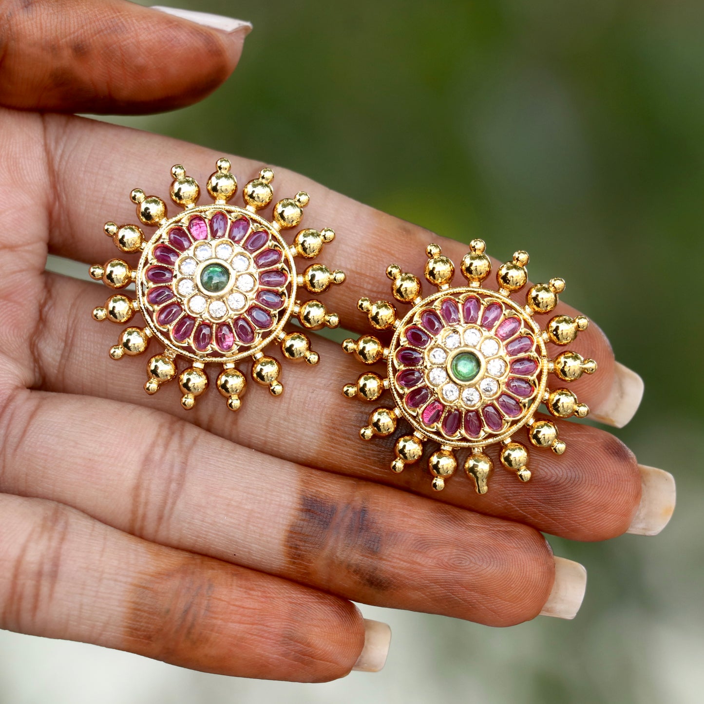 Sri Chakra Thodu studs
