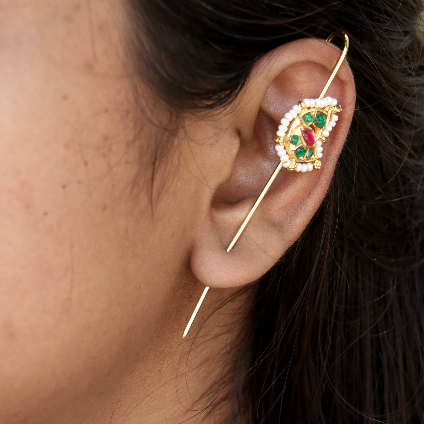 Kundan Mango Earrcuff