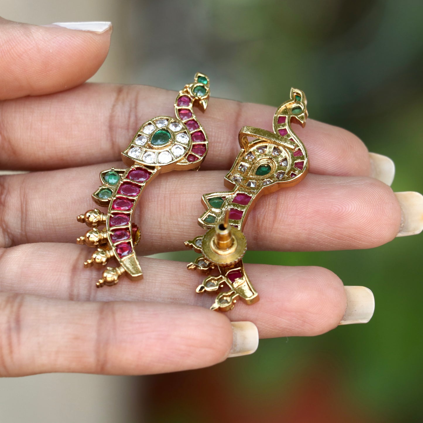 Light Weight Peacock Designer Ear-Cuff