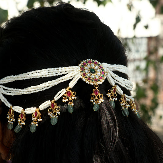 Jadau Kundan Bridal Jada Billa - Hair Accessories For Women