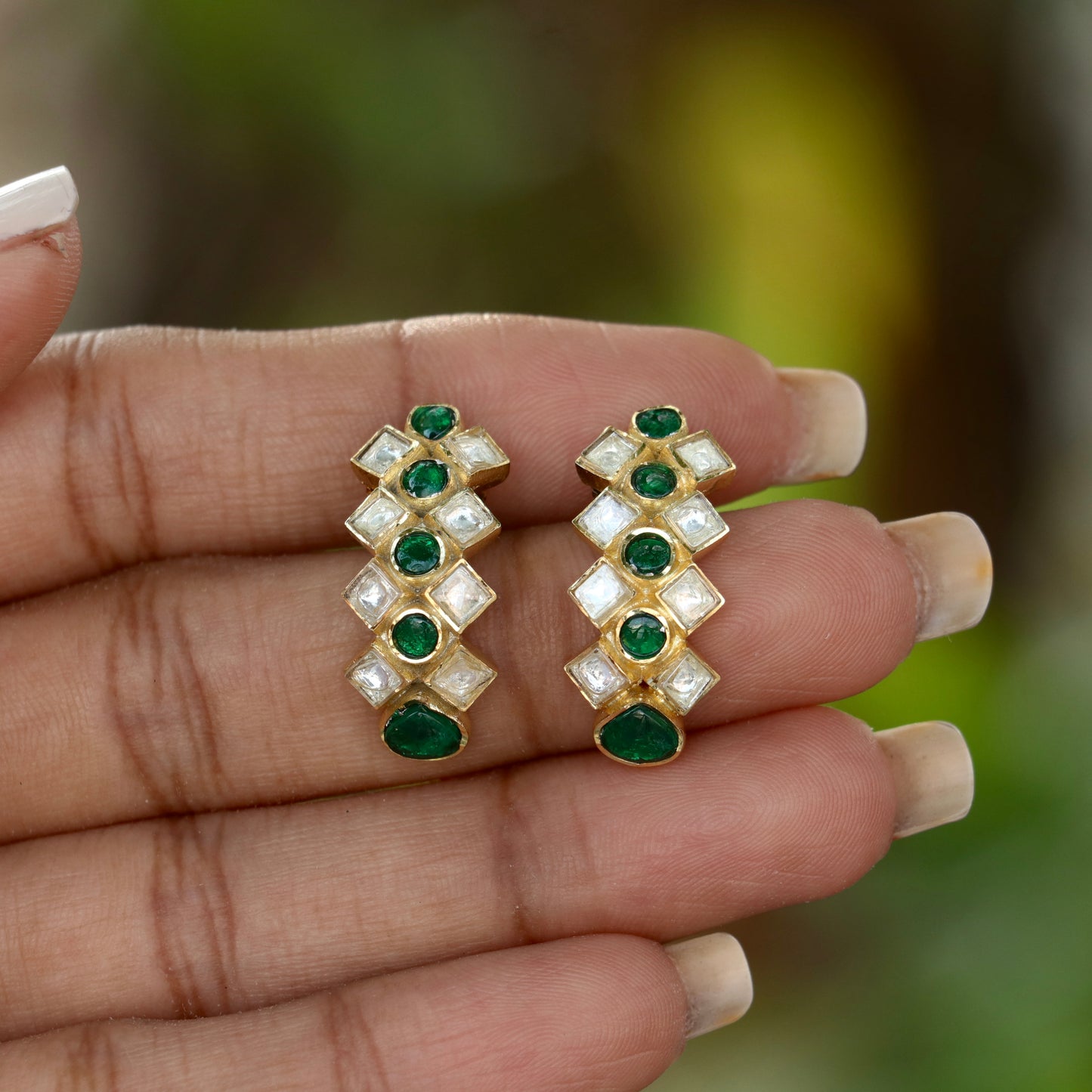 Jadau Kundan Earrings With Mattal
