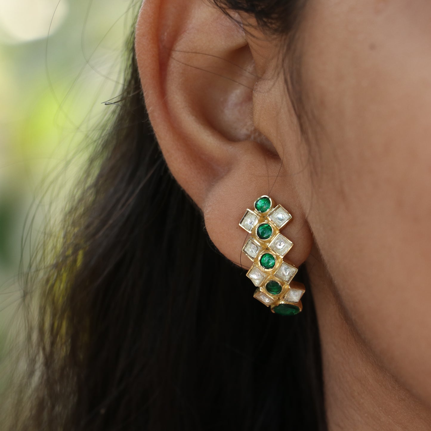 Jadau Kundan Earrings With Mattal