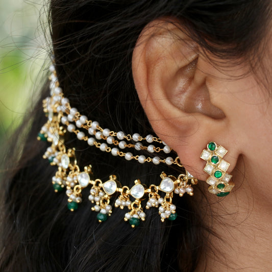 Jadau Kundan Earrings With Mattal
