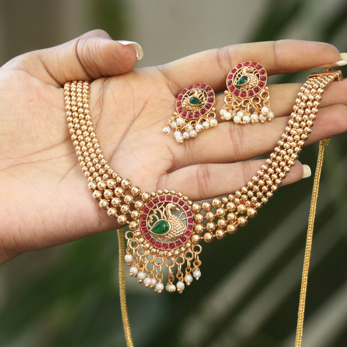 Peacock Designer Necklace Set