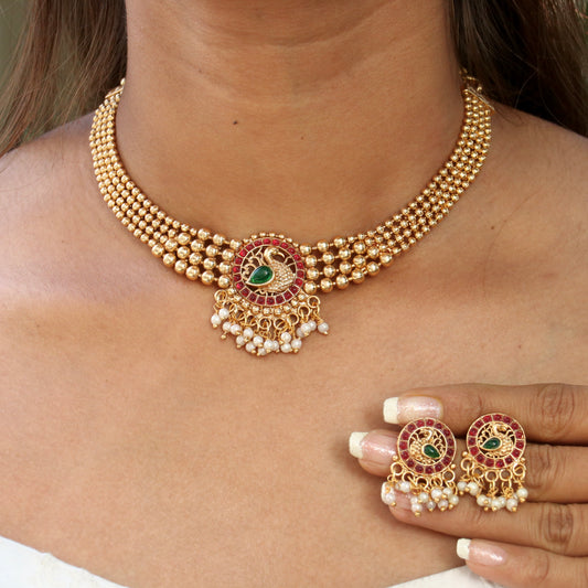Peacock Designer Necklace Set