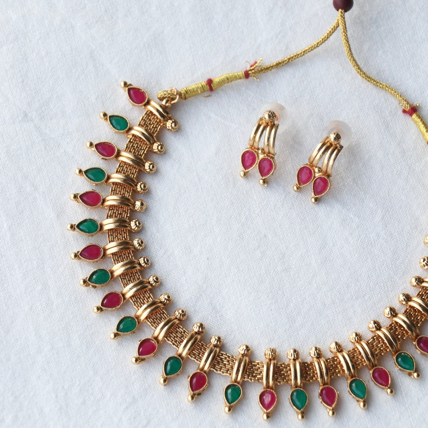 Spike Designer Antique Gold Necklace