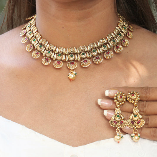 Swarna Padma Necklace Set