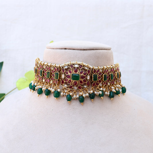 Kemp Stone Emerald Beads Necklace