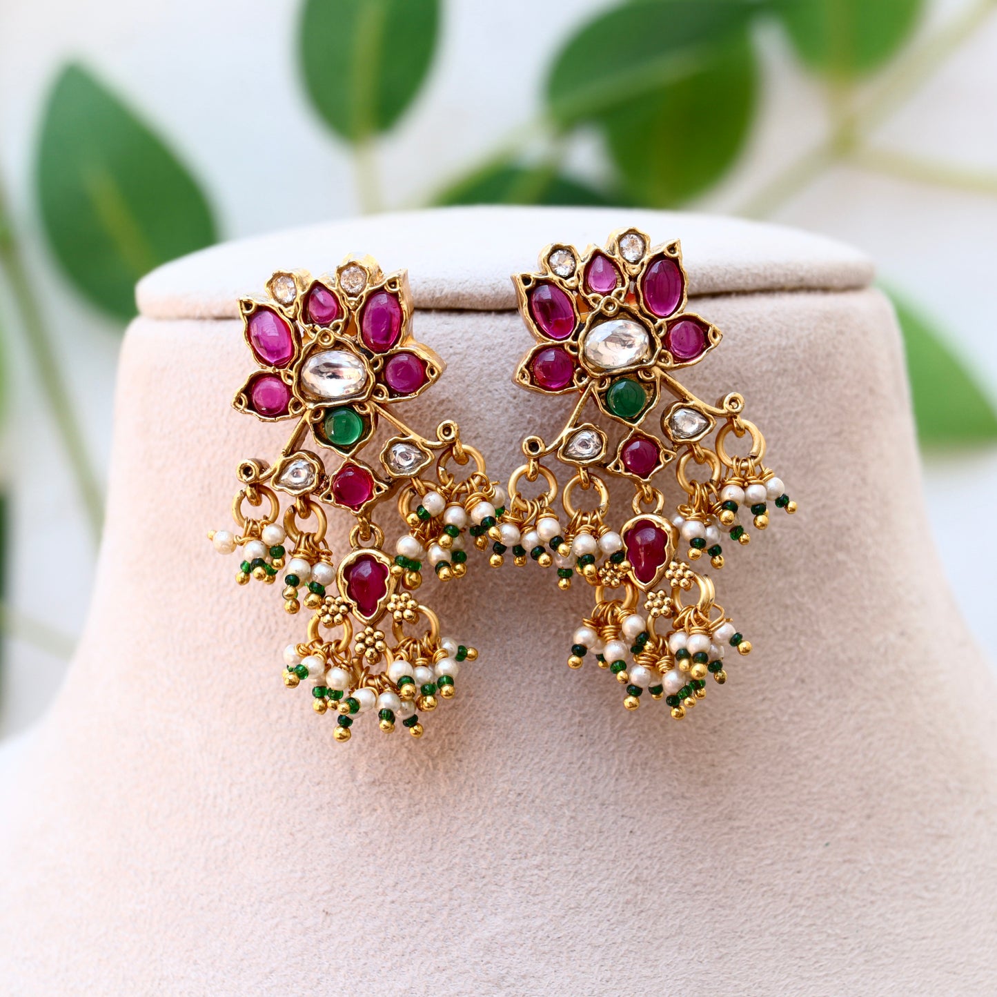 Lotus Design Inspired Kundan Choker