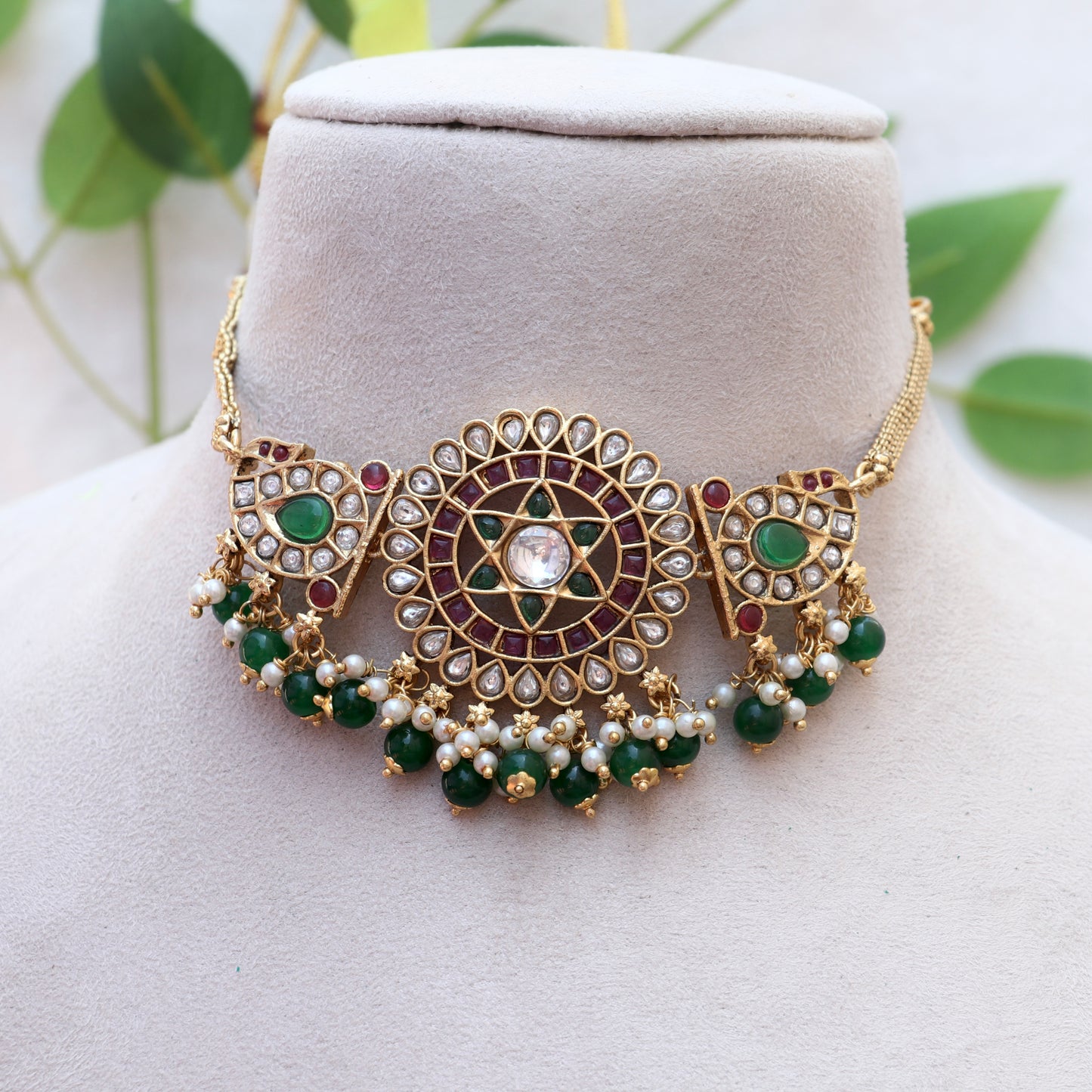 Surya Kemp Stone Choker Set