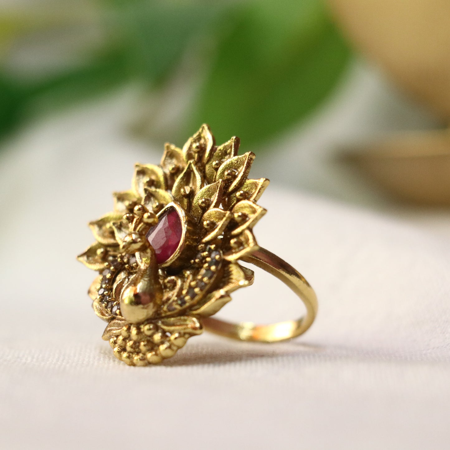 Peacock Designer Finger Ring