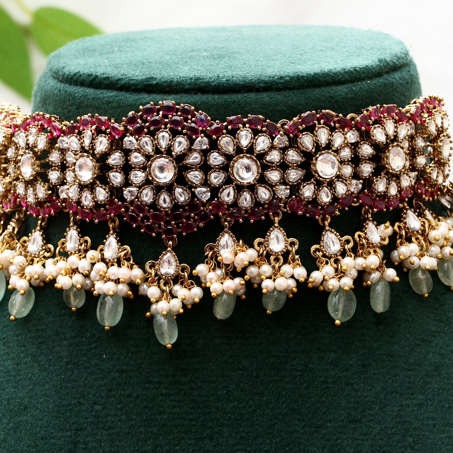 Prapti Moissanite Polki Kundan Bridal Combo Set / Short / Long Set