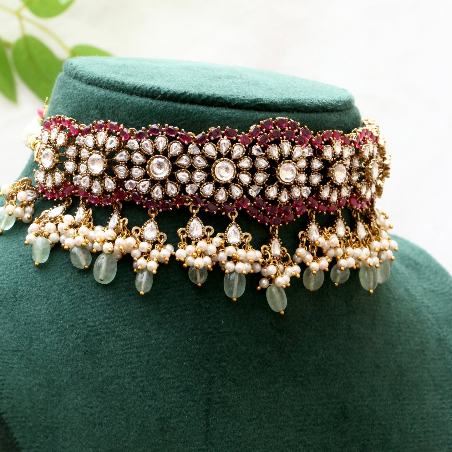 Prapti Moissanite Polki Kundan Bridal Combo Set / Short / Long Set