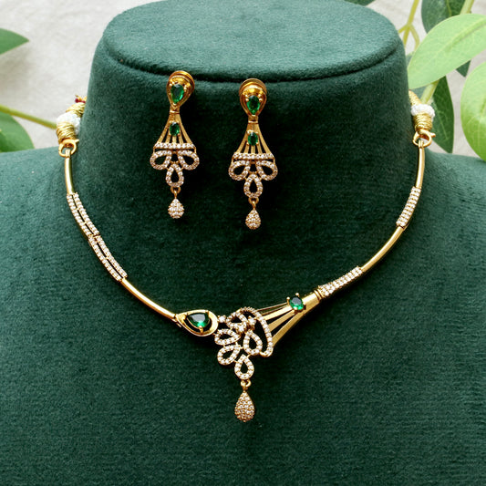 Green Stone Designer Simple Necklace