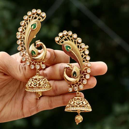 Peacock Designer Ear-Cuff