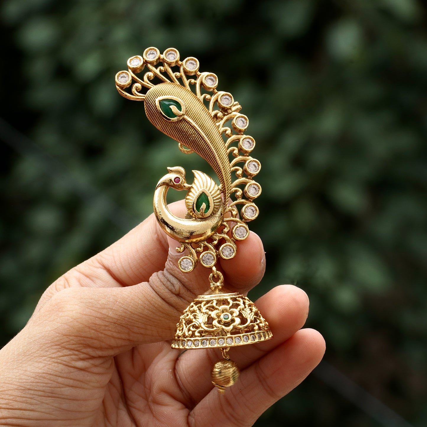 Peacock Designer Ear-Cuff