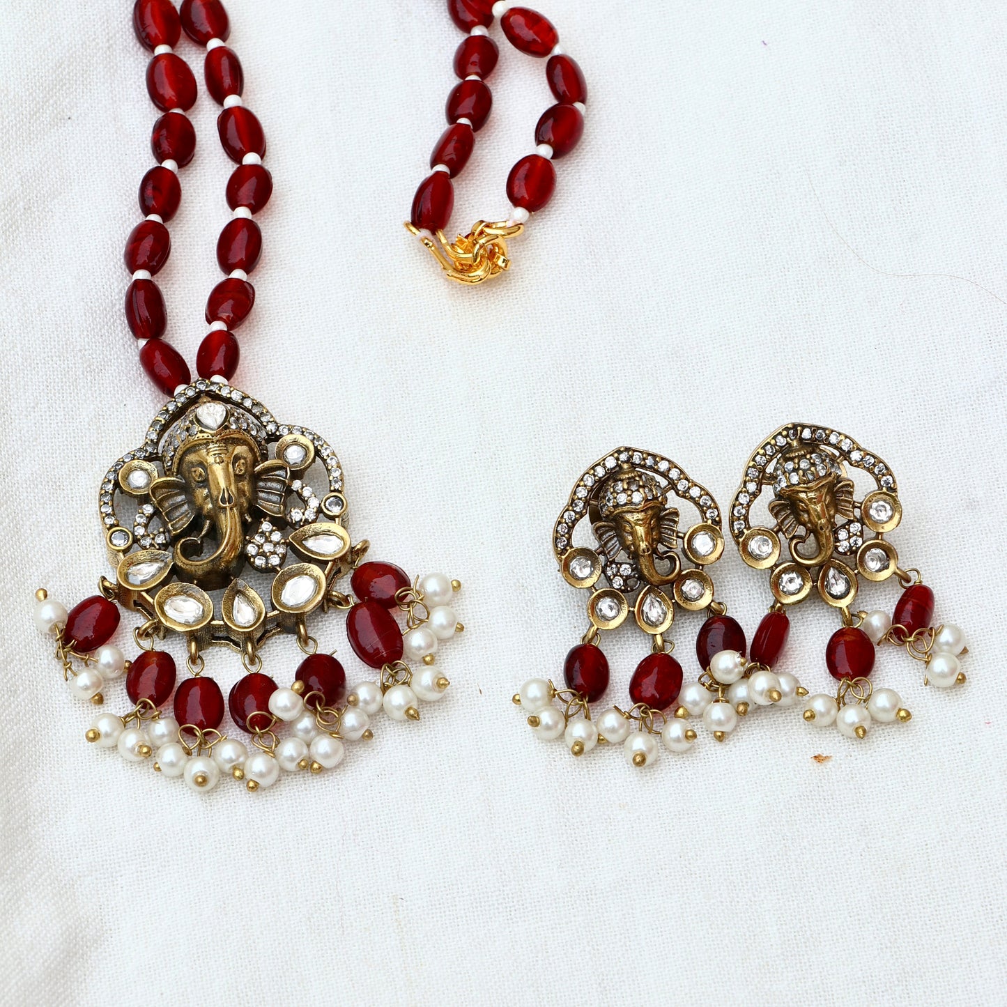 Ganesh Pendant Mala Set
