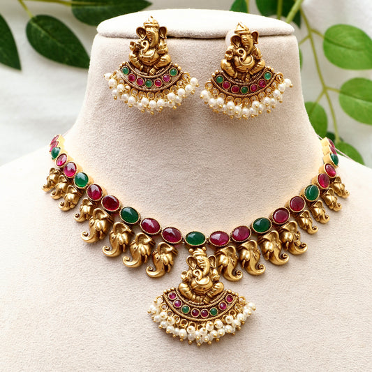 Vinayaka Antique Necklace