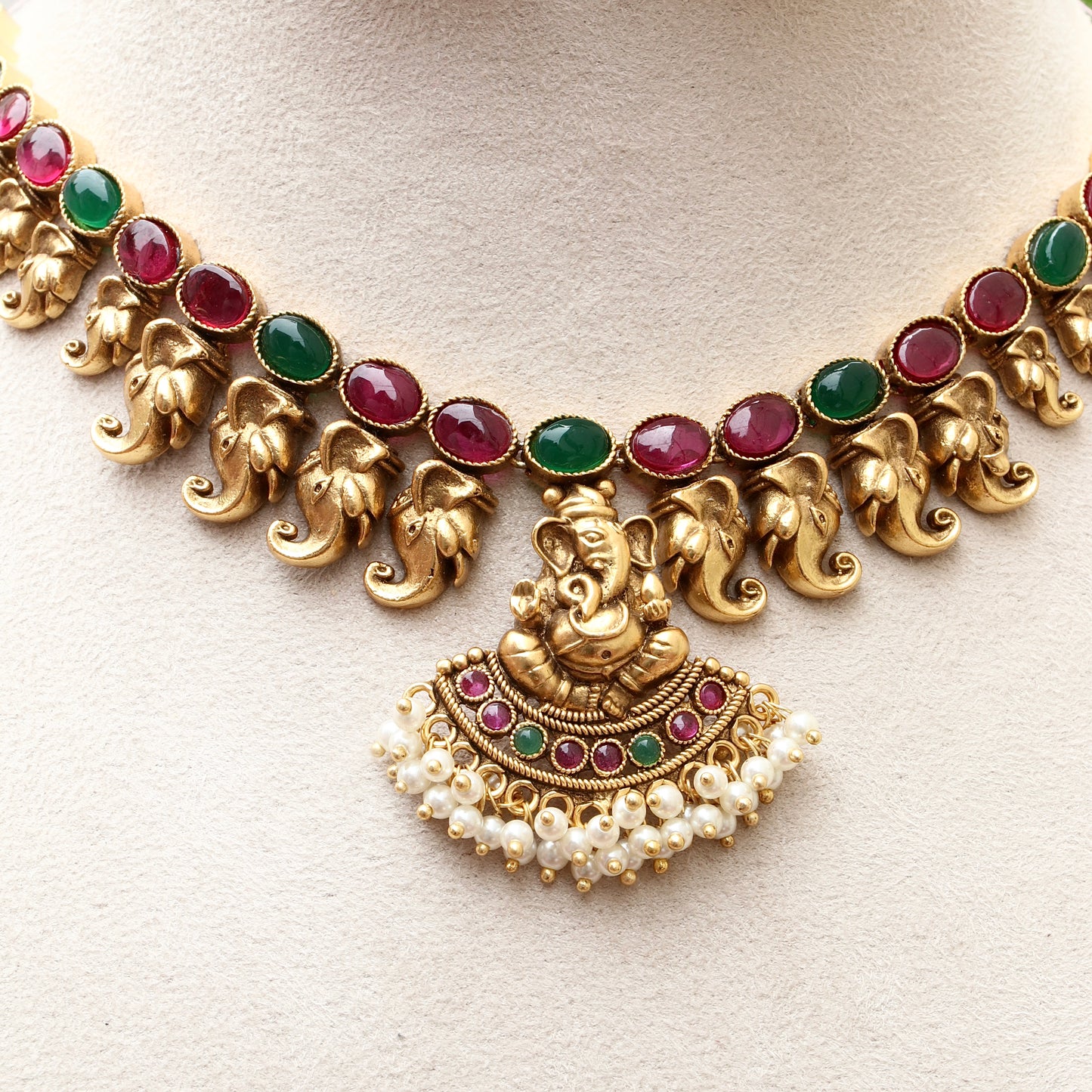 Vinayaka Antique Necklace