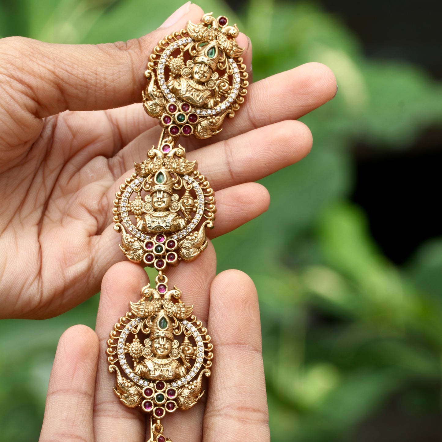 Stone Lakshmi Antique Jada Billa