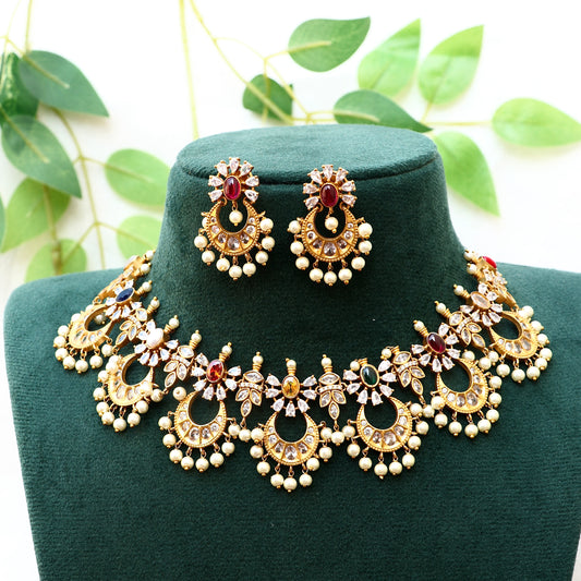 Stone Chandbali Necklace