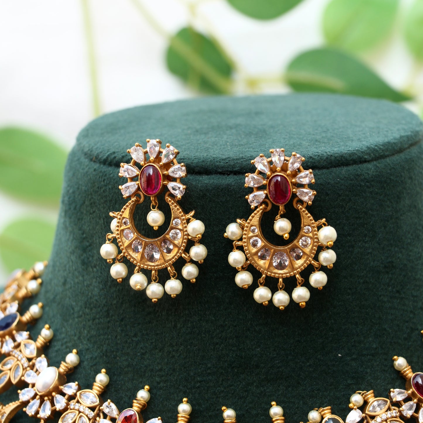 Stone Chandbali Necklace