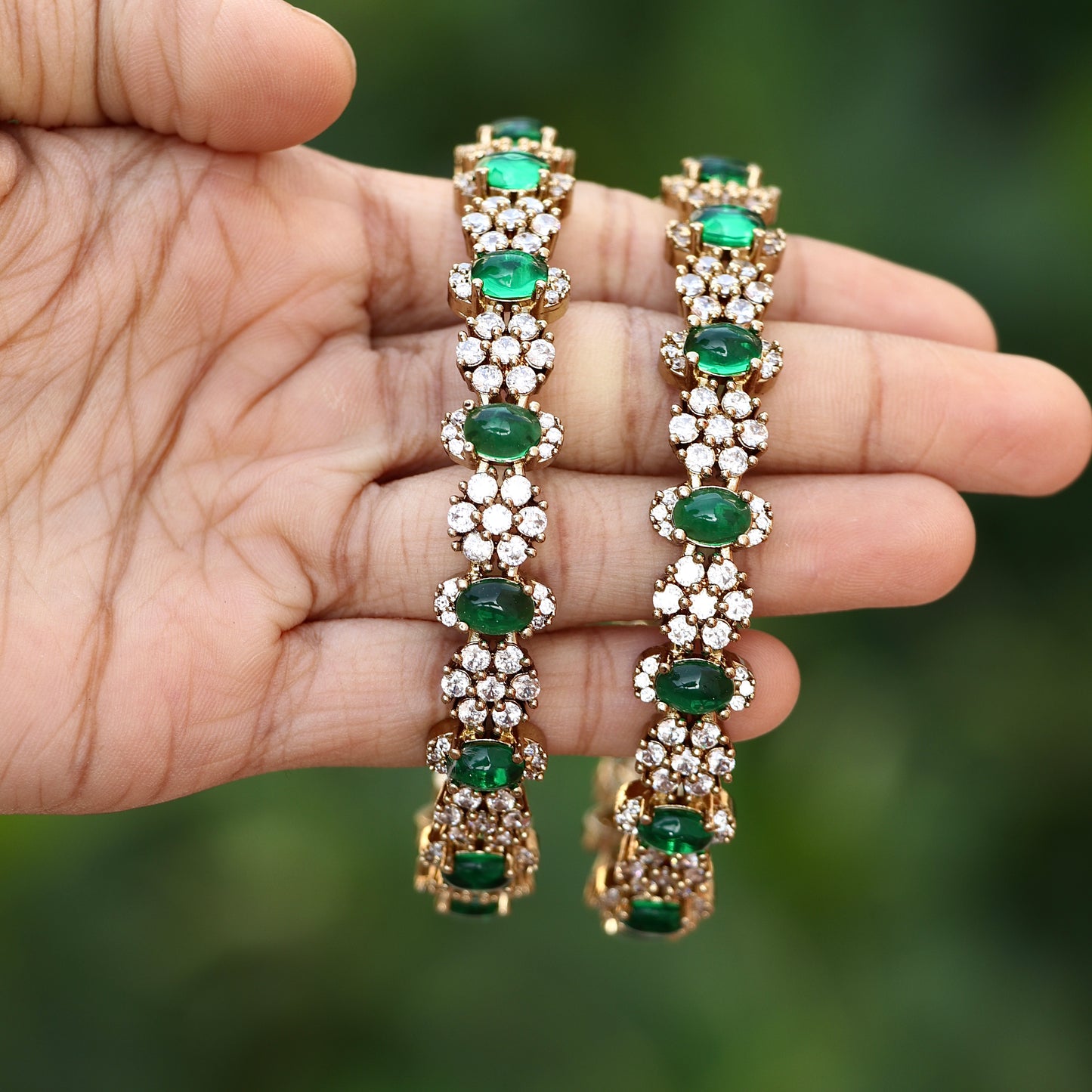 Emerald Victorian Bangles