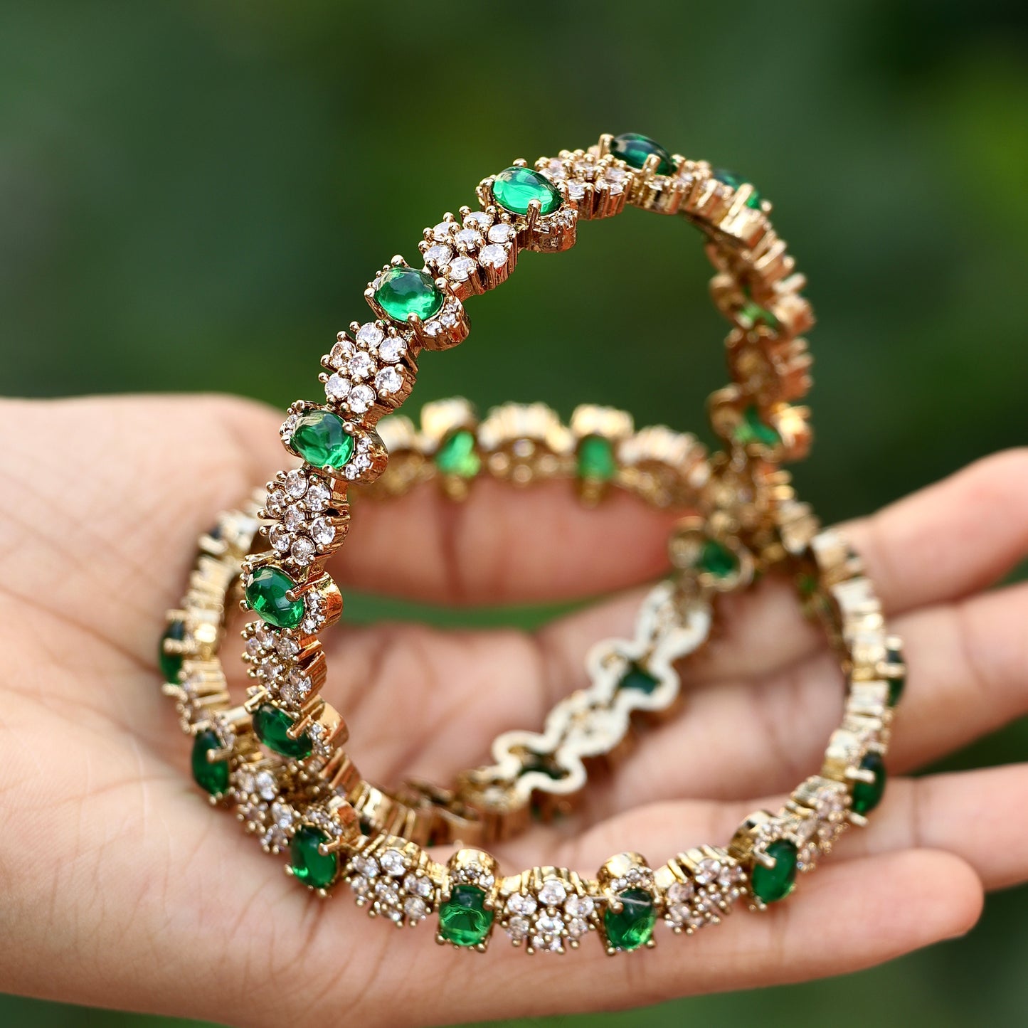 Emerald Victorian Bangles