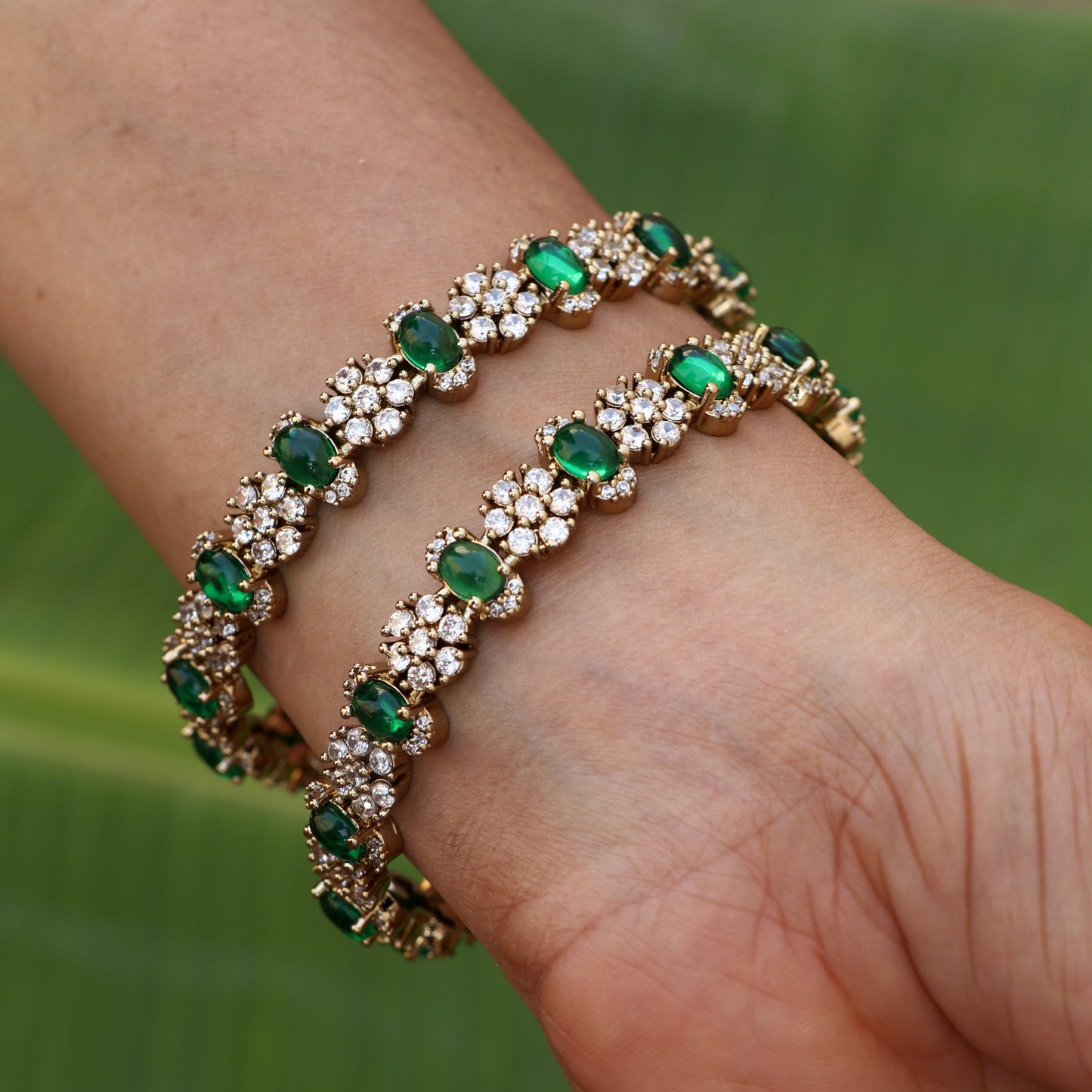 Emerald Victorian Bangles