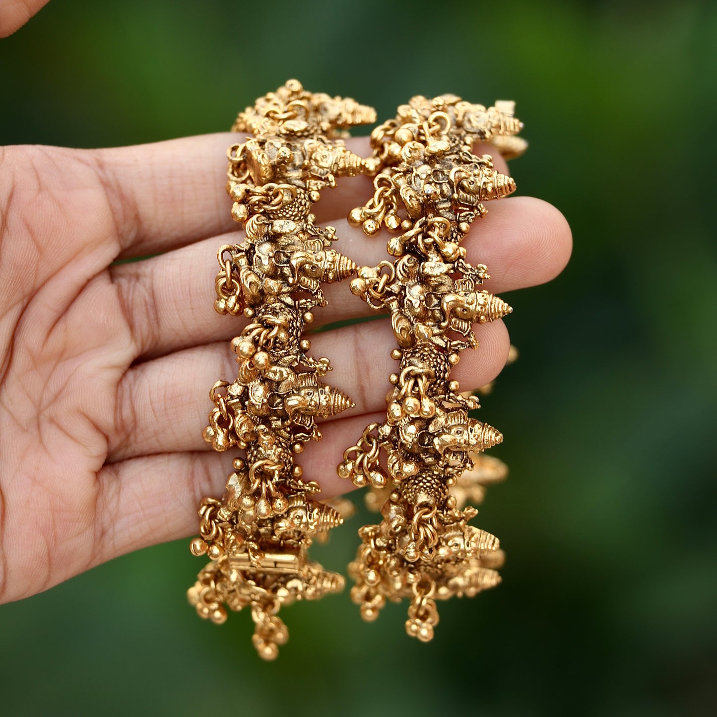 Ganesh Antique Bangles - 2.8