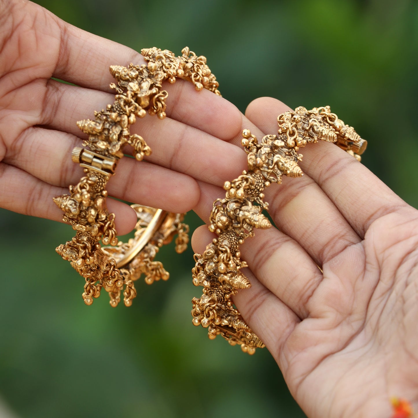Ganesh Antique Bangles - 2.8