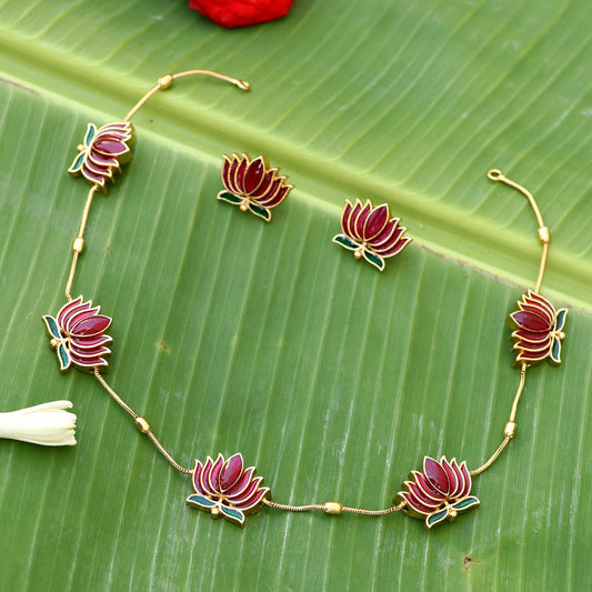 Lotus Necklace Set