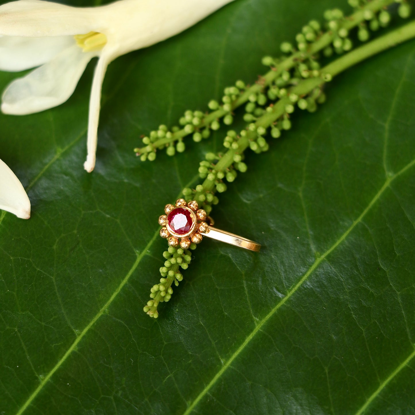 Pink Stone Nose Pin