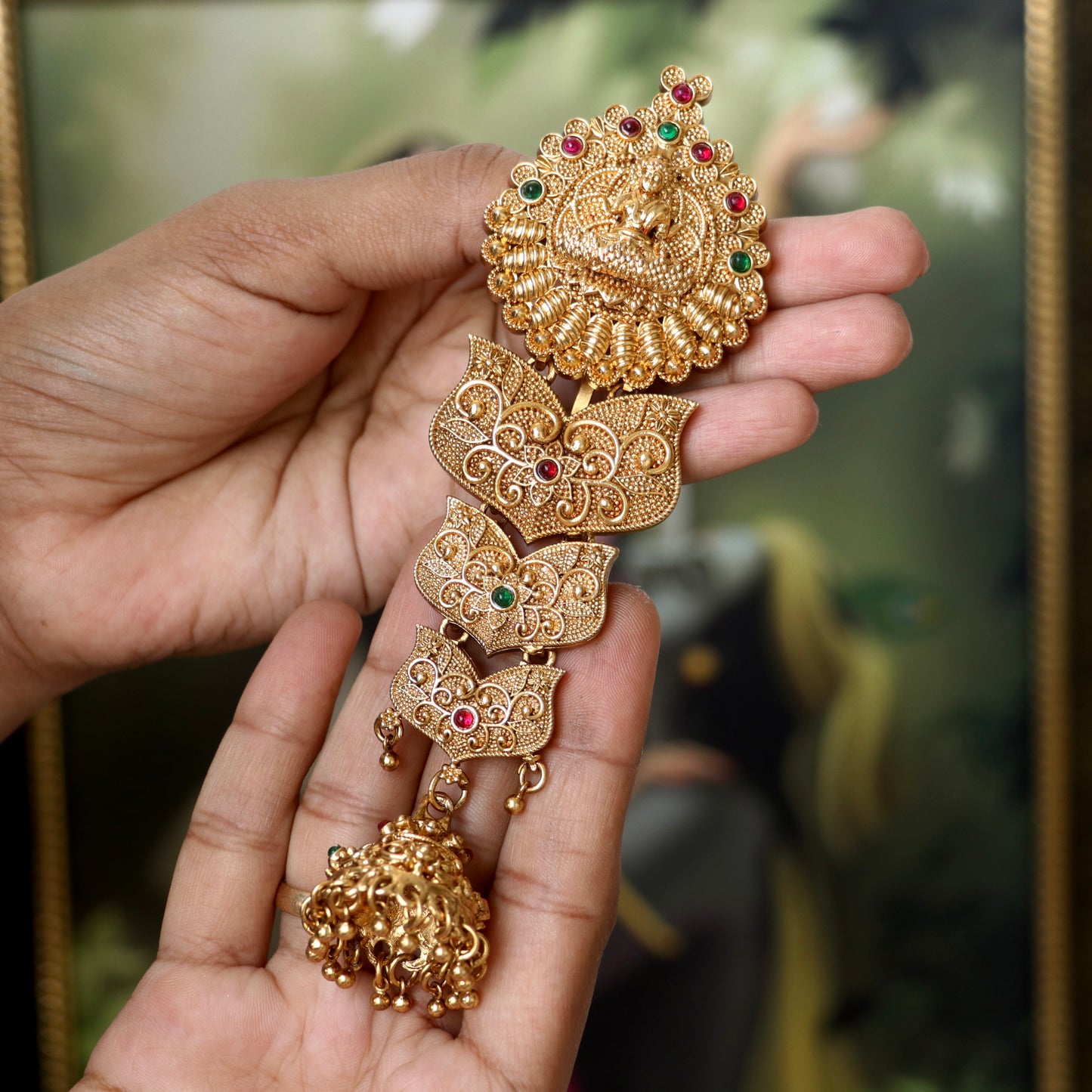 Gold Finish Lakshmi Hair Choti