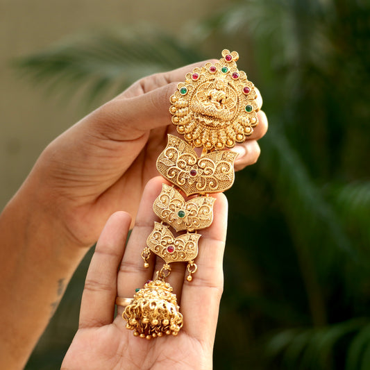 Gold Finish Lakshmi Hair Choti