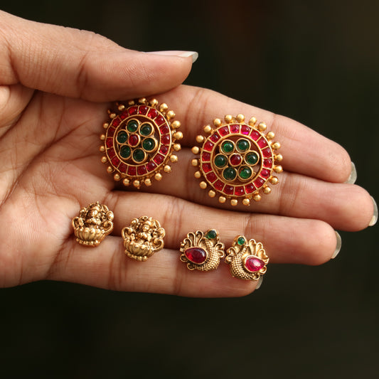 Antique Interchangeable Stud Earrings