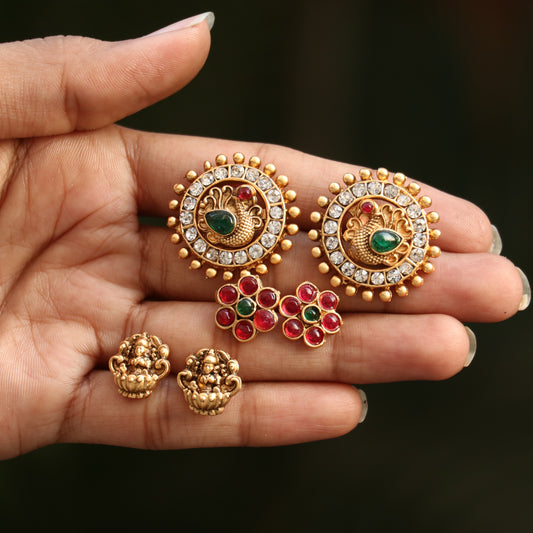 Antique Interchangeable Stud Earrings