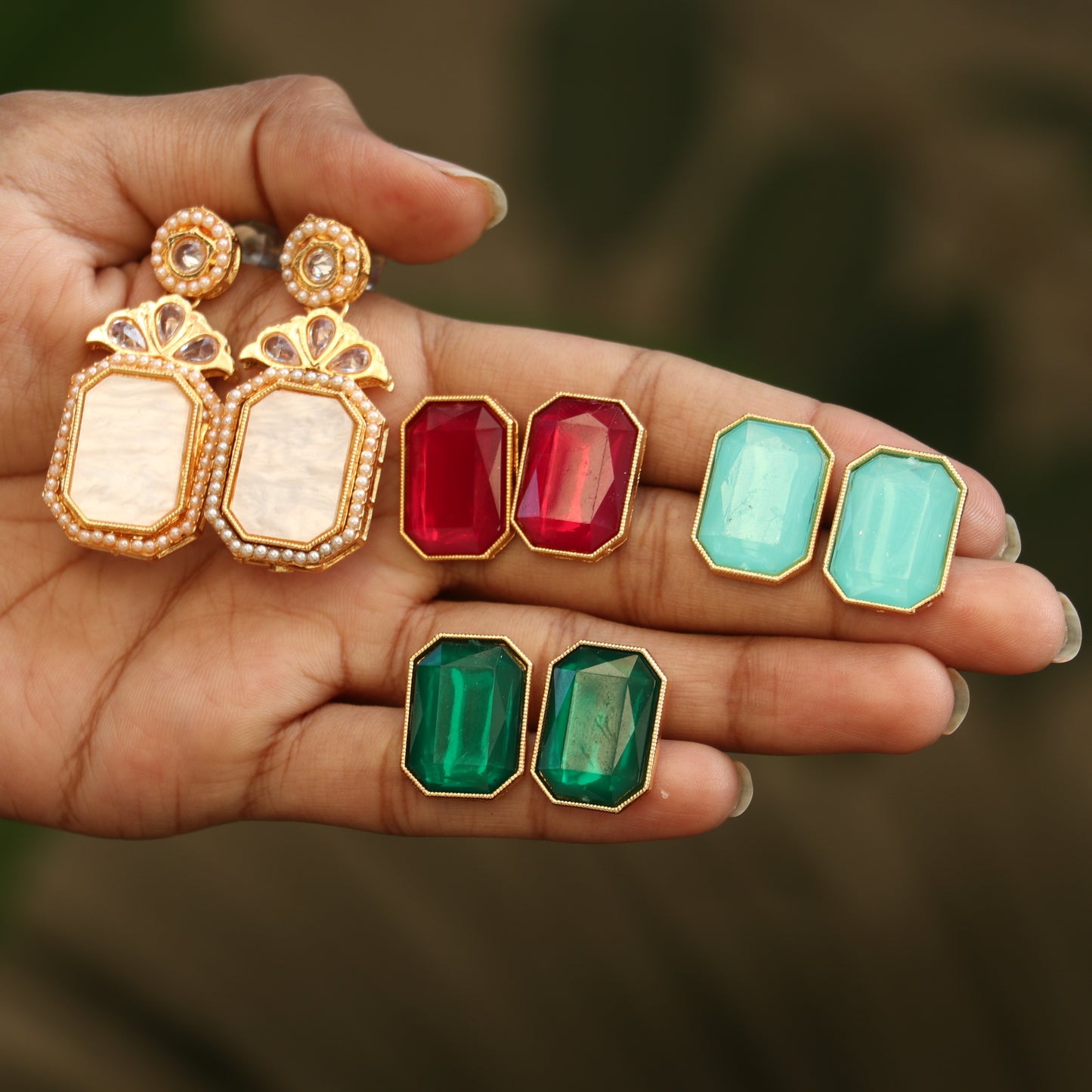 Interchangeable Earrings - Total 6 Colors