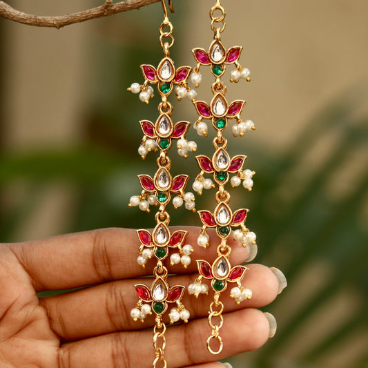 Kundan Ear Chains