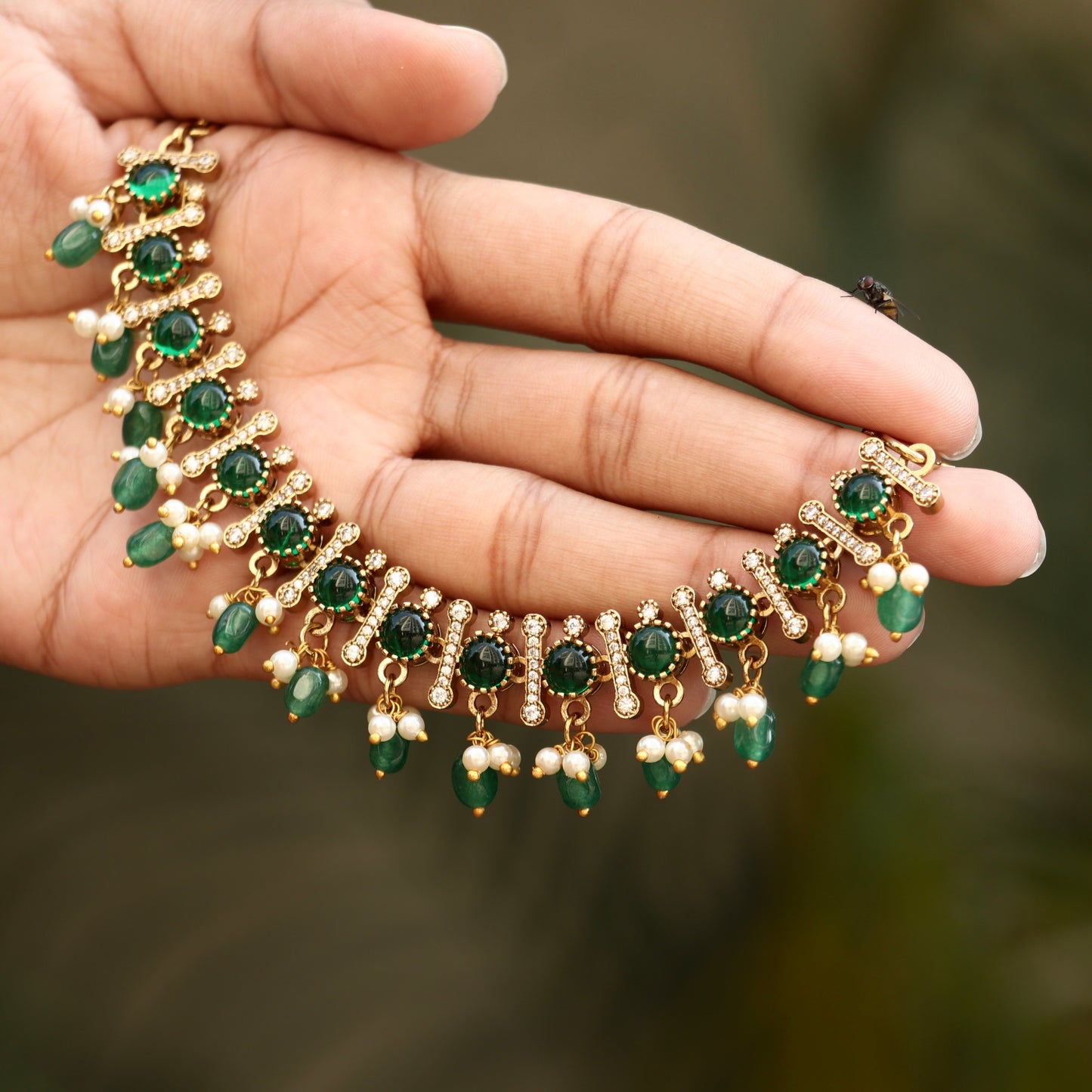 Green Kemp Ear Chains