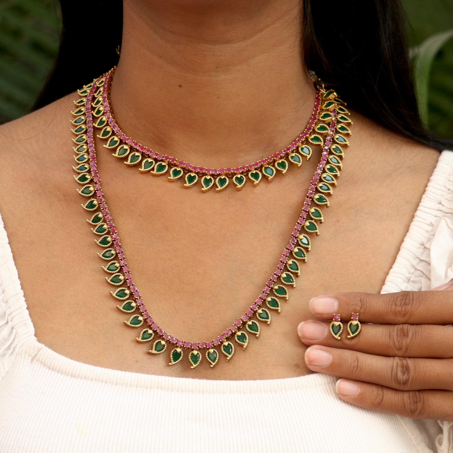 Emerald Mango Jewellery Set