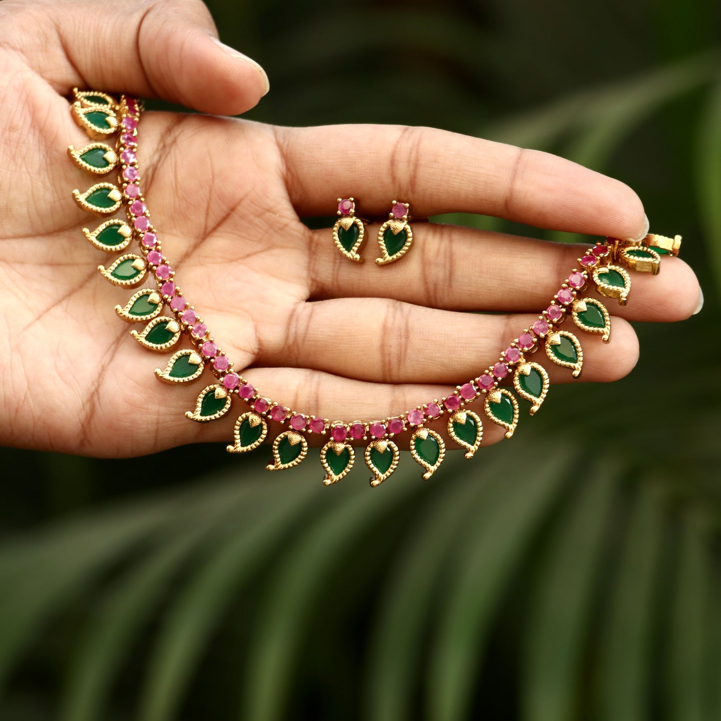 Emerald Mango Jewellery Set