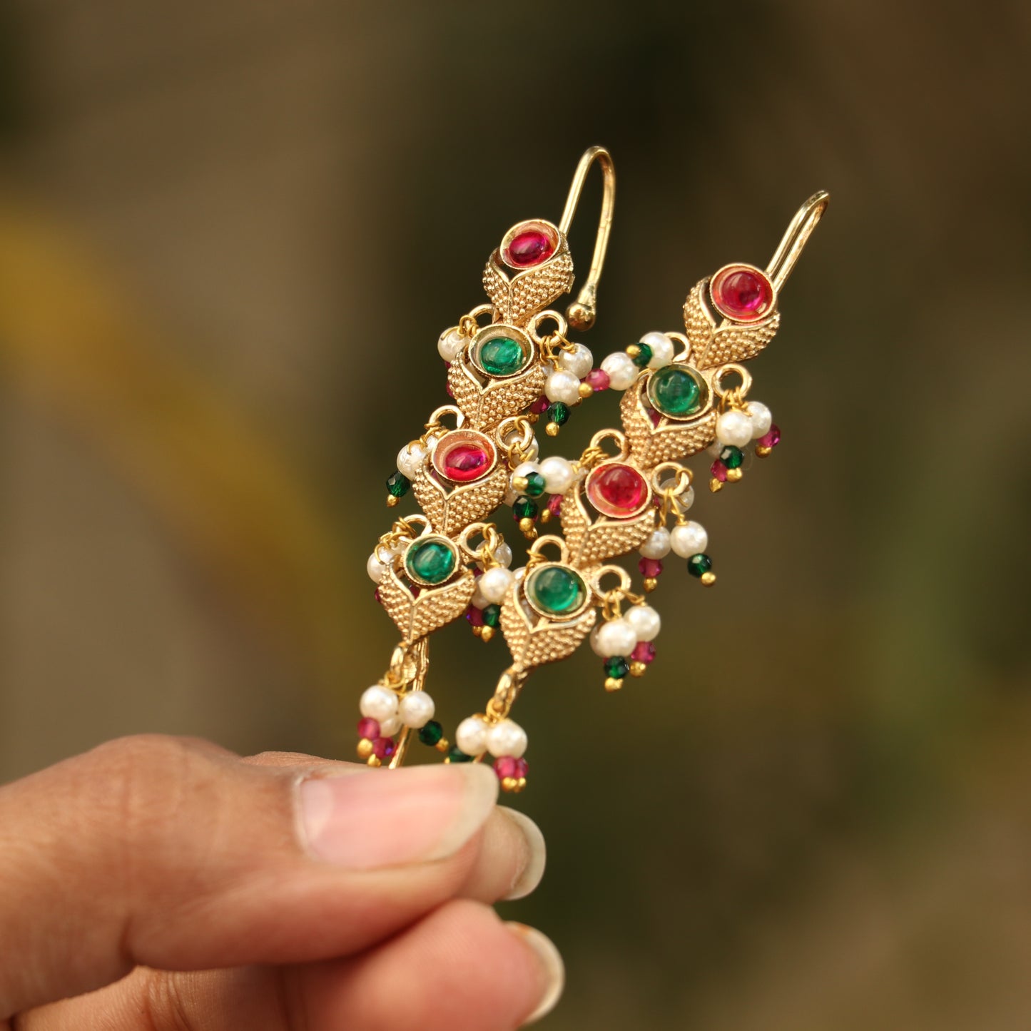 Antique Pin Type Ear Cuffs