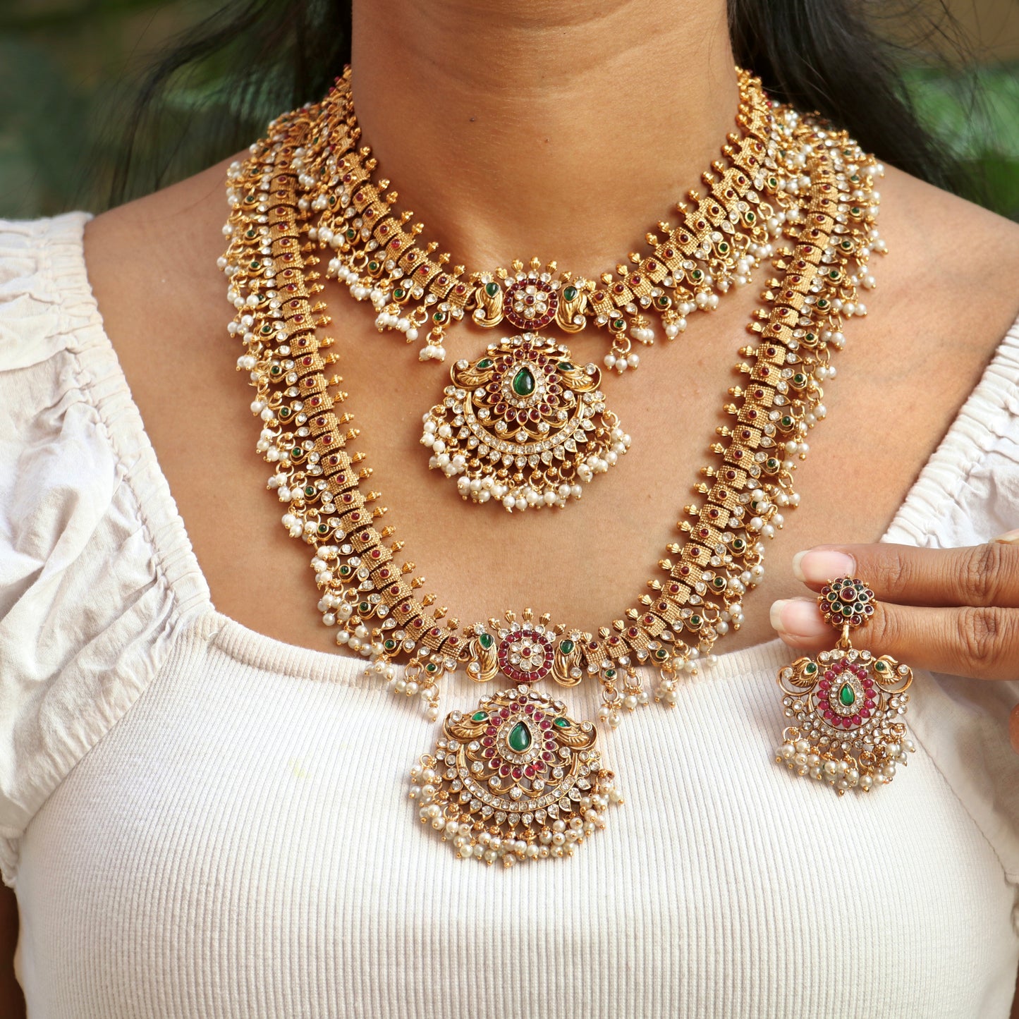 Antique Kemp Guttapusalu Bridal Jewellery Set