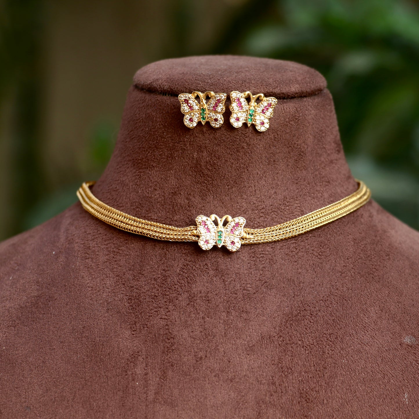 Butterfly Antique Attigai Necklace